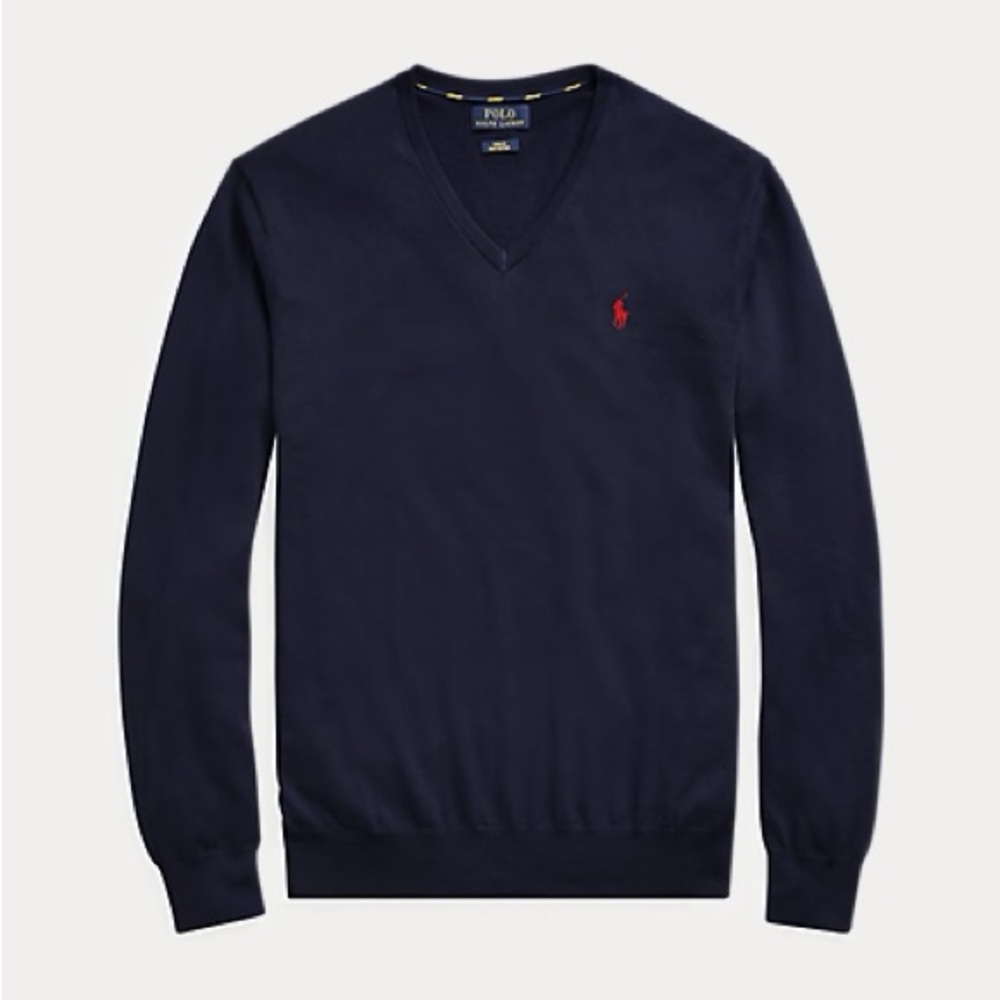 Ralph Lauren Men’s Cotton V-Neck Sweater